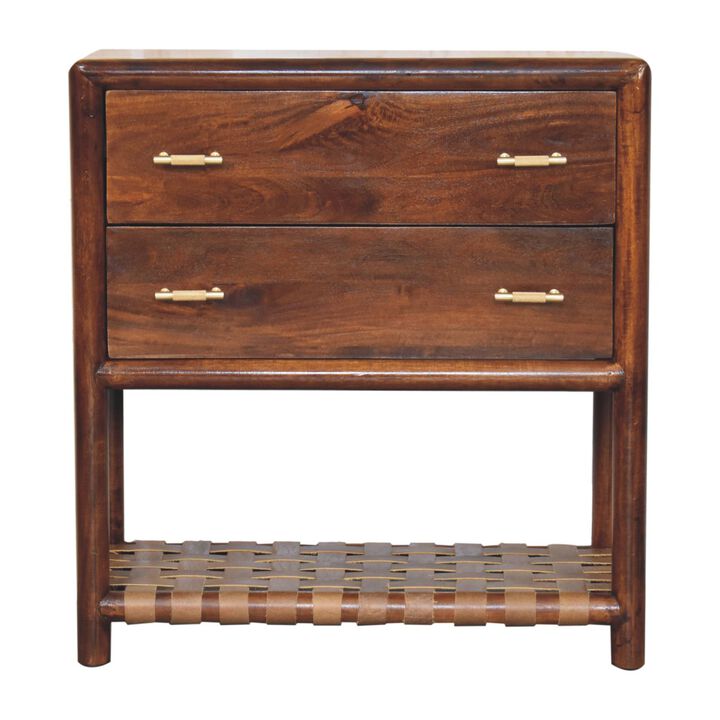Artisan Furniture Solid Wood Regency Woven 2-Drawer Nightstand
