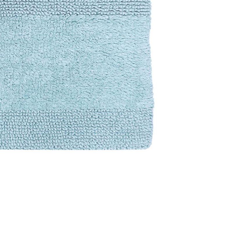 Splendid Striped Soft Plush Cotton Bath Rug 21" X 34" Aqua by Castle Hill London