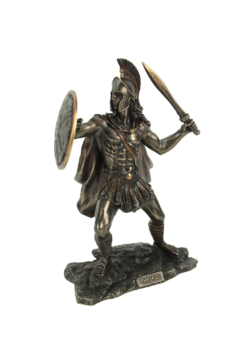 Theseus Greek Hero of Athens Bronze Finished Statue 8 Inches High image number 0