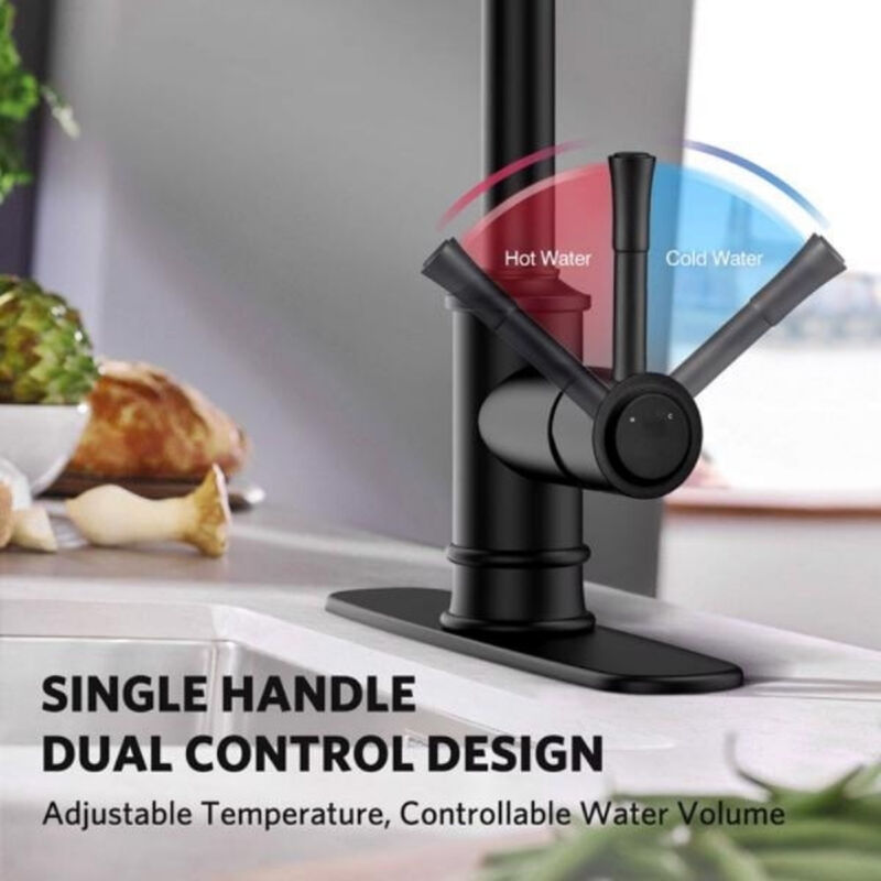 Kitchen Faucet with 3 Mode Pull Down Sprayer and 360&deg; Swivel for Kitchen