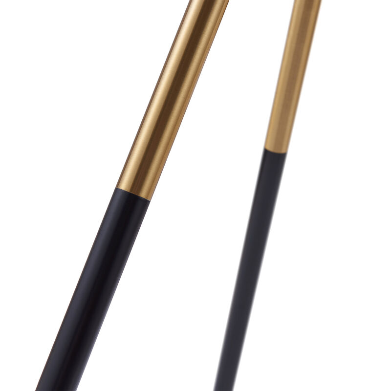 Myra Floor Lamp with Glass Table and Built-In USB Port, Gold/Black image number 2