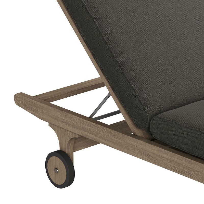Saratoga Outdoor Patio Teak Chaise Lounge Chair image number 6