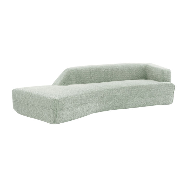 109.4" Curved Chaise Lounge Modern Indoor Sofa Couch for Living Room, Green