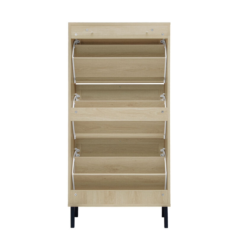 Narrow Freestanding Tipping Shoe Storage Cabinet image number 4