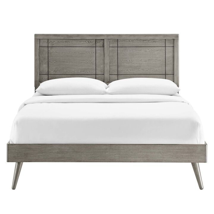 Marlee Wood Twin Platform Bed With Splayed Legs