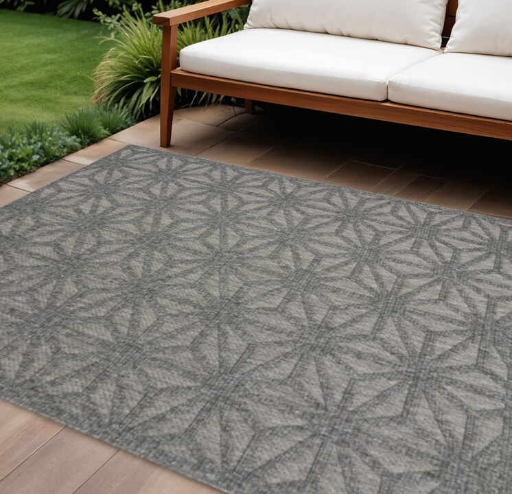 HomeRoots Geometric Indoor Outdoor Area Rug