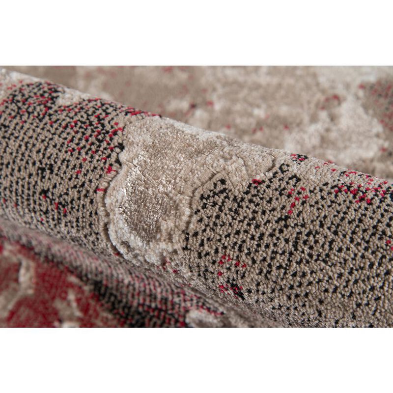 Momeni Contemporary Runner Area Rug, Red, 2'3 X 7'6 Runner