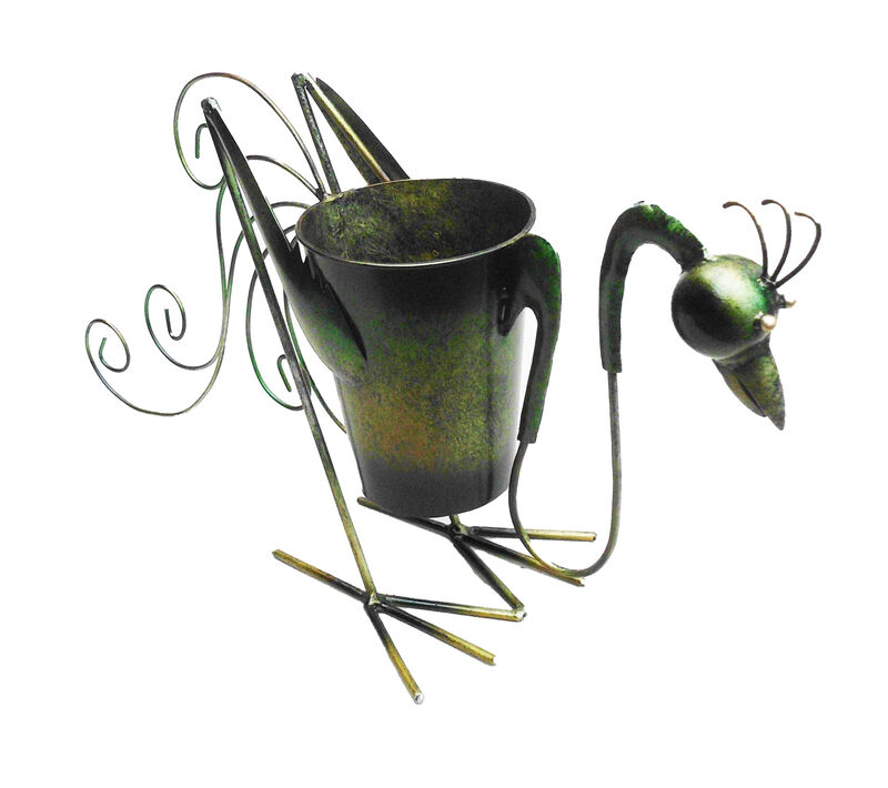 Iron Rooster Planter Décor