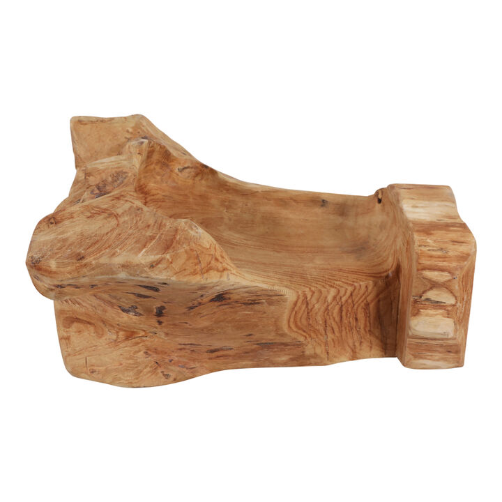 16x13" Organic Mungur Wood Bowl, Natural