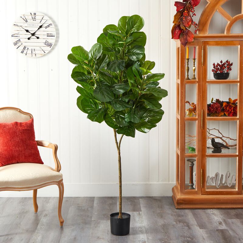 Hivvago 6 Feet Fiddle Leaf Fig Artificial Tree