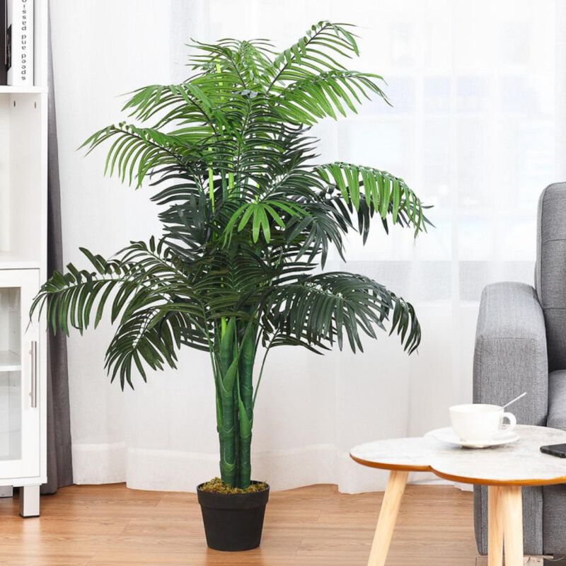 Hivvago 3.5 Feet Artificial Areca Palm Decorative Silk Tree with Basket