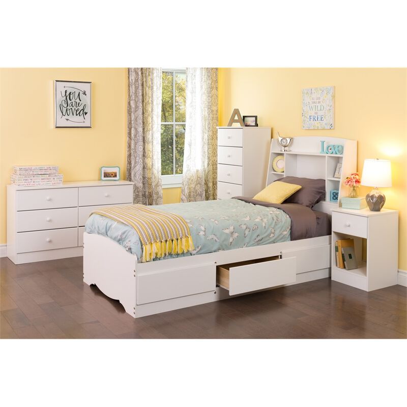 Prepac Astrid 4-Drawer Dresser, White