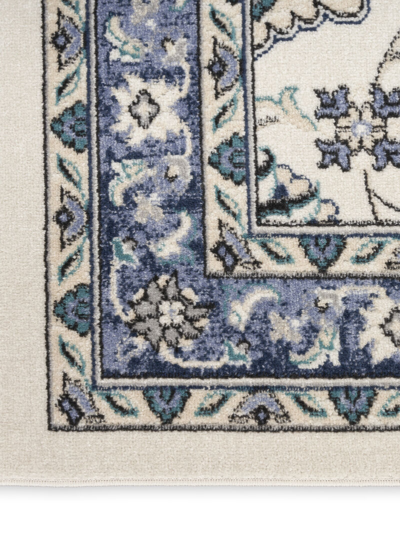 Nourison Essentials NRE05 Ivory/Blue 5' x 7' Rug