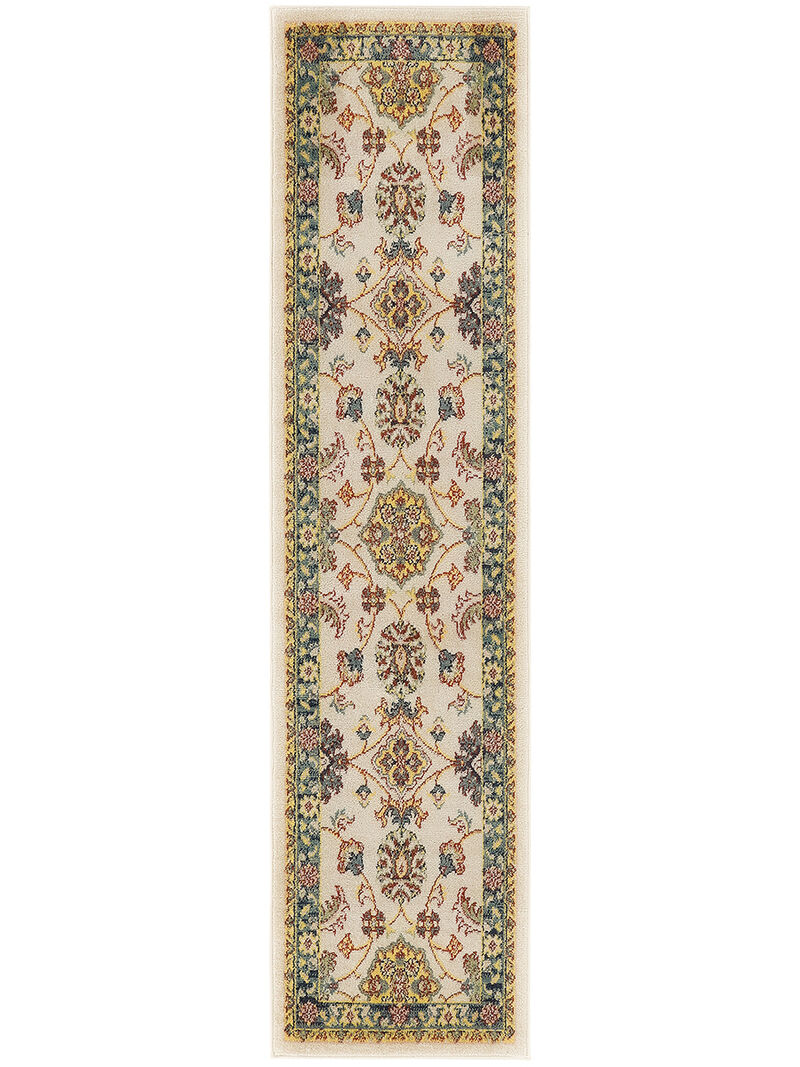Nourison Essentials NRE05 Ivory/Gold 2'2" x 7'6" Rug