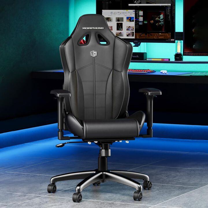 Morphling Heavy Duty Gaming Chair for Adults and 300LBS Reinforced Base,Thickened Seat Cushion, Adjustable Armrest, Enlarge and Widen Ergonomic Office Computer Chair (C-L20B)