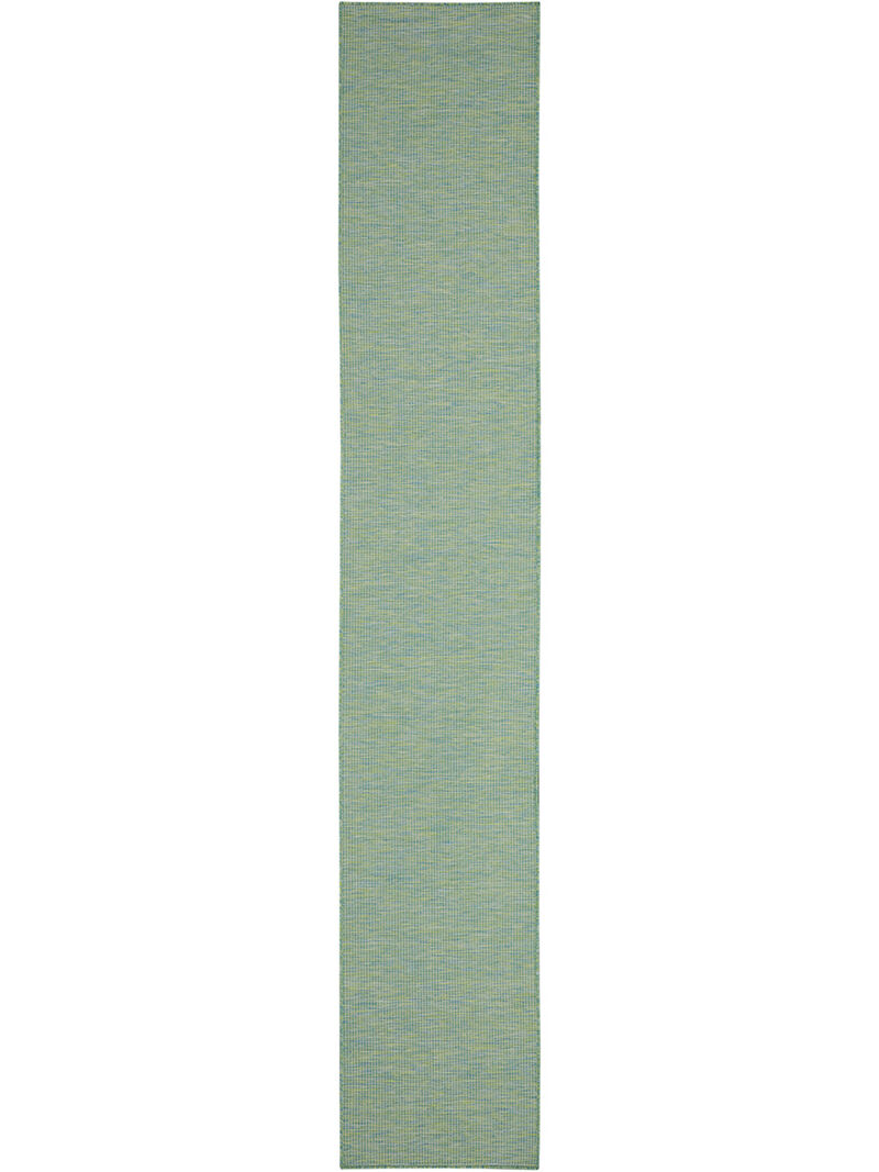 Positano POS01 Blue/Green 2'2" x 12' Rug image number 0