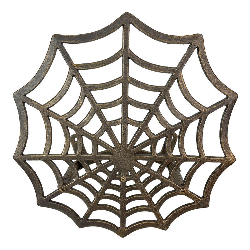 Spider Web XL Cast Iron Hose Holder, Bronze Outdoor Wall Mount image number 7