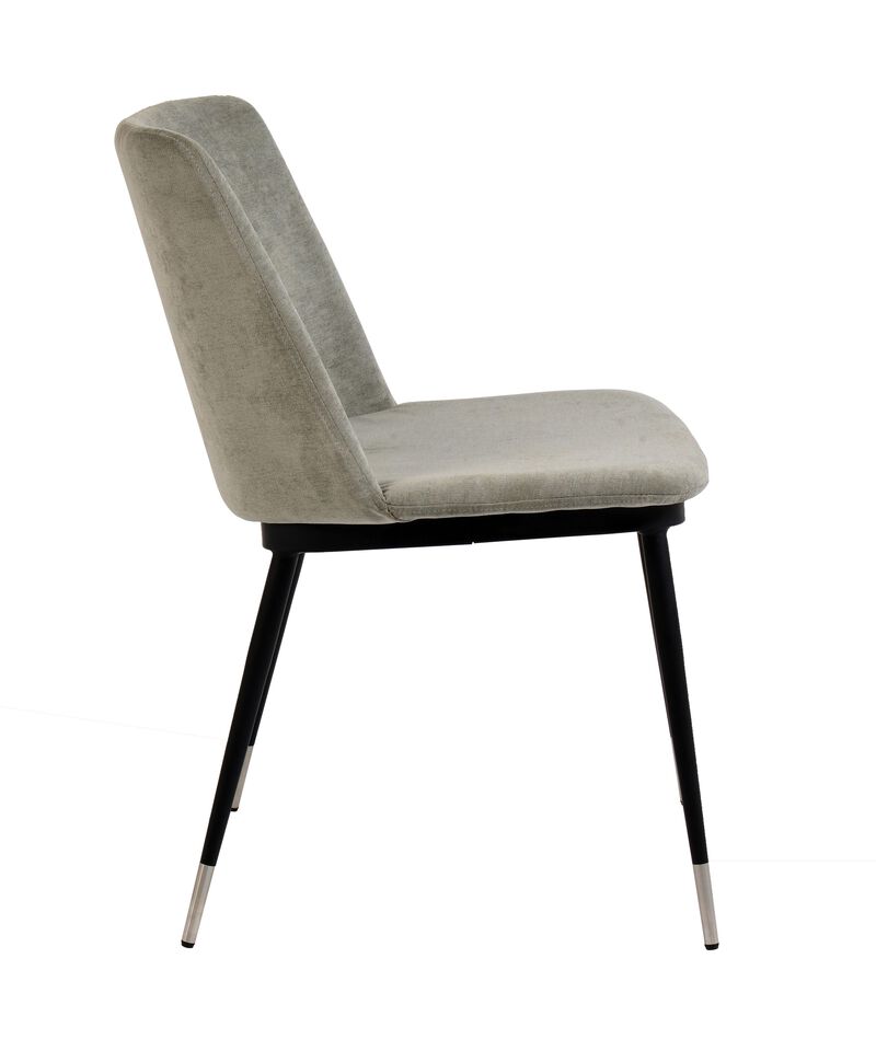Evora Velvet Chair - Silver Legs (Set of 2)