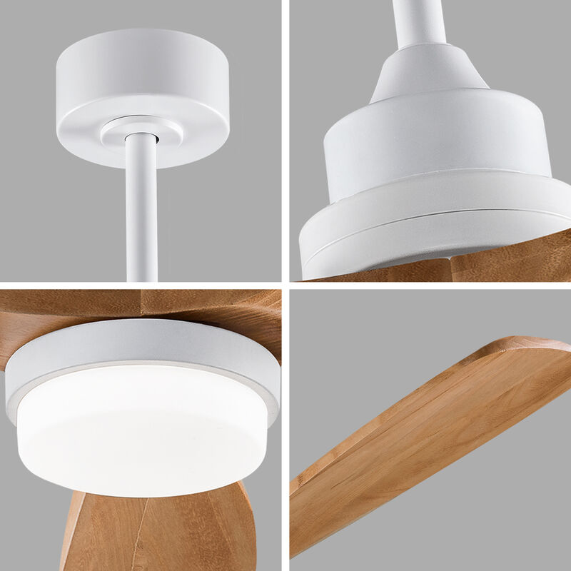 ELEMENT ACE 60 Inch Modern Ceiling Fan With Dimmable LED Light and Remote Control Featuring Solid Wood Blades image number 4