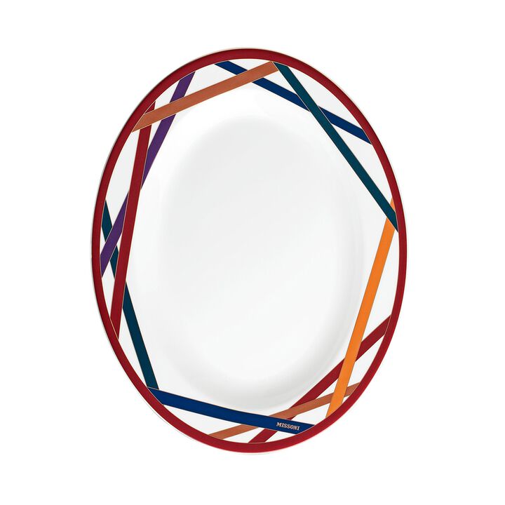 Oval Dish NASTRI MULTICOLOR, diam. 14.17"