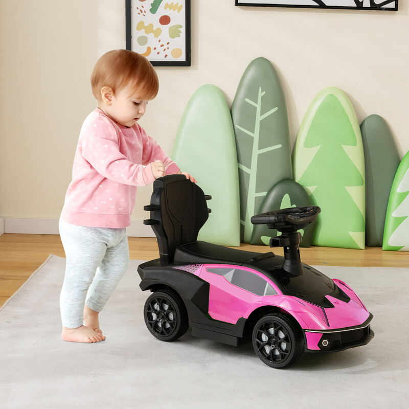 3 in 1 Push Ride On Toy Car with Handle and Guardrail for Toddlers image number 3