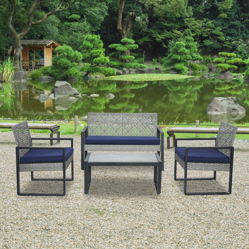 TATEUS 4 Piece Patio Seating Set image number 1