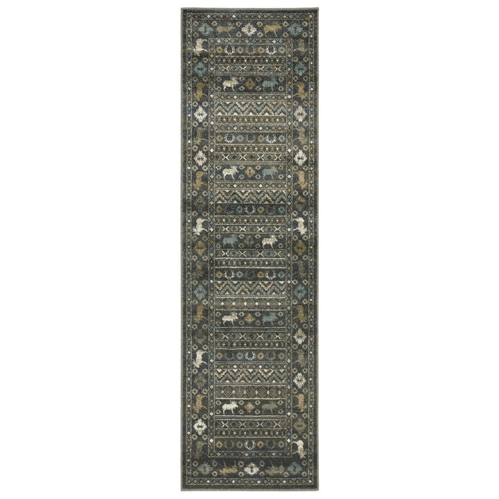 HomeRoots Southwestern Runner Rug