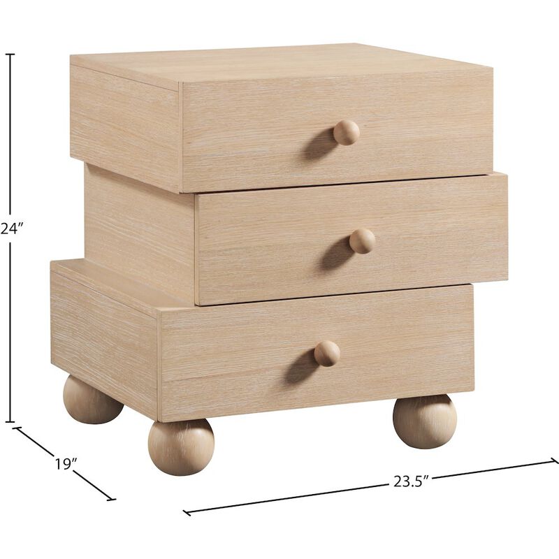 Meridian Furniture Askew Natural Night Stand