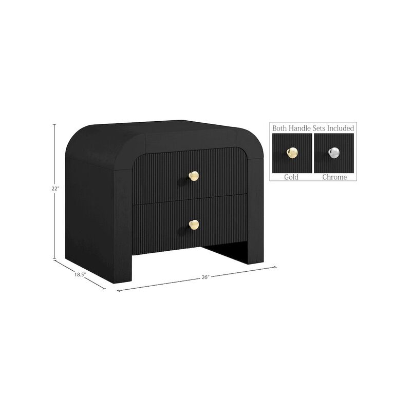 Meridian Furniture Artisto Black Night Stand