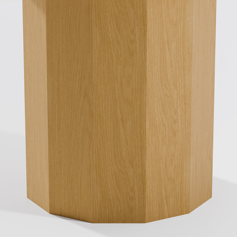 52Inch Straight-edge Natural Color Wooden Dining Table Seats 4-6 People, Suitable for Living Room and Dining Room