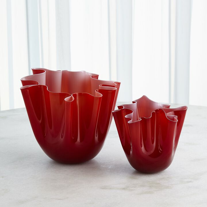 Handkerchief Large Red Vase
