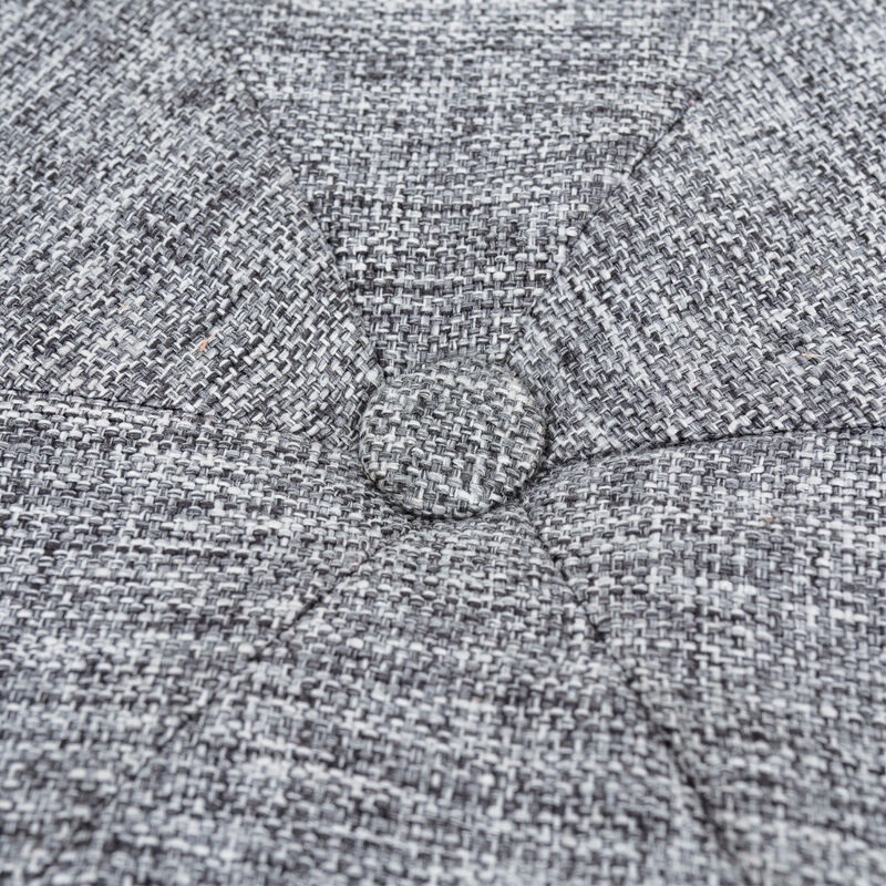 Medium Decorative Grey Foldable Hexagon Ottoman for Living Room, Bedroom, Dining, Playroom or Office