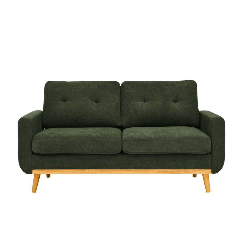 Samzum Mid-Century Modern Upholstered Tufted Loveseat image number 8