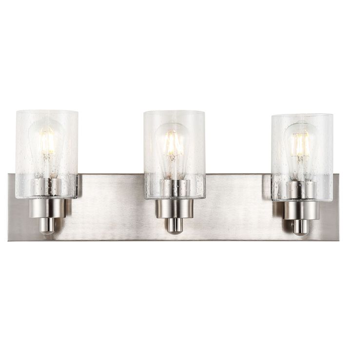 Irving Seeded Glass/Iron Modern Contemporary LED Vanity Light