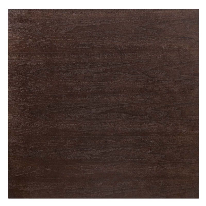 Modway - Zinque 36" Square Dining Table Gold Cherry Walnut