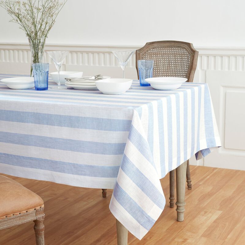 Linen Tablecloth - Cabana Stripe