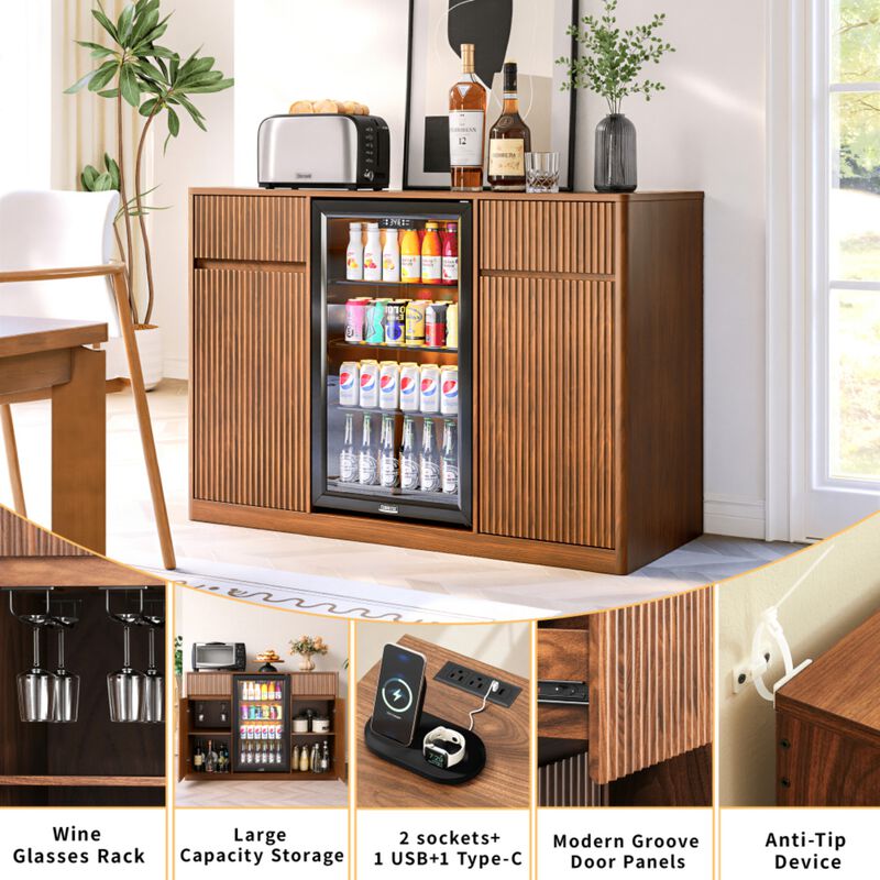 Mubgag Wood Wine Storage Cabinet image number 3