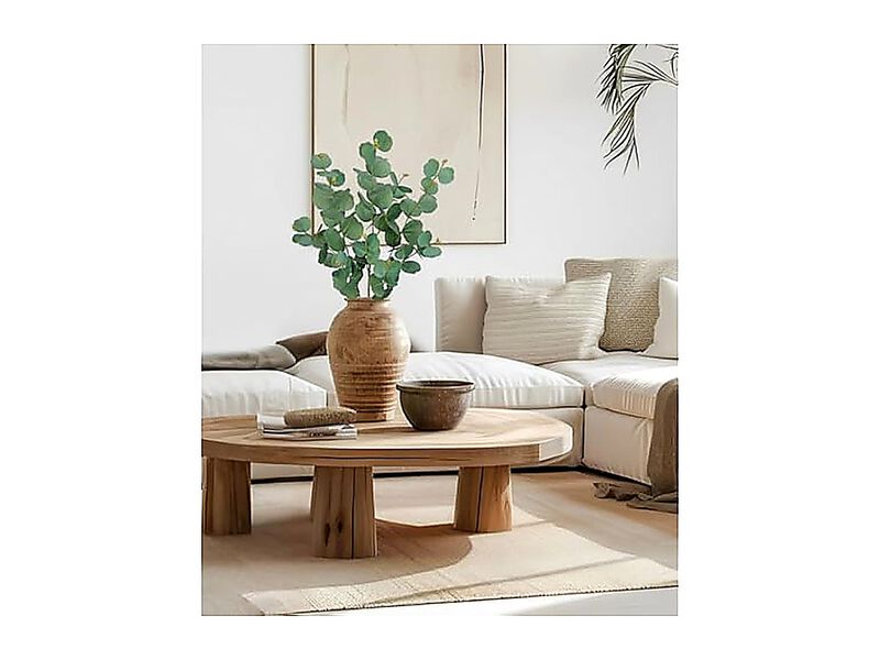 34 Inch Tall Faux Eucalyptus Stems Real Touch Artificial Greenery Stem Silver image number 3