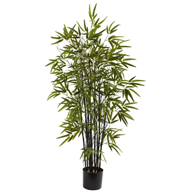 Nearly Natural 4-ft Black Bamboo Tree x 10 w/588 Lvs