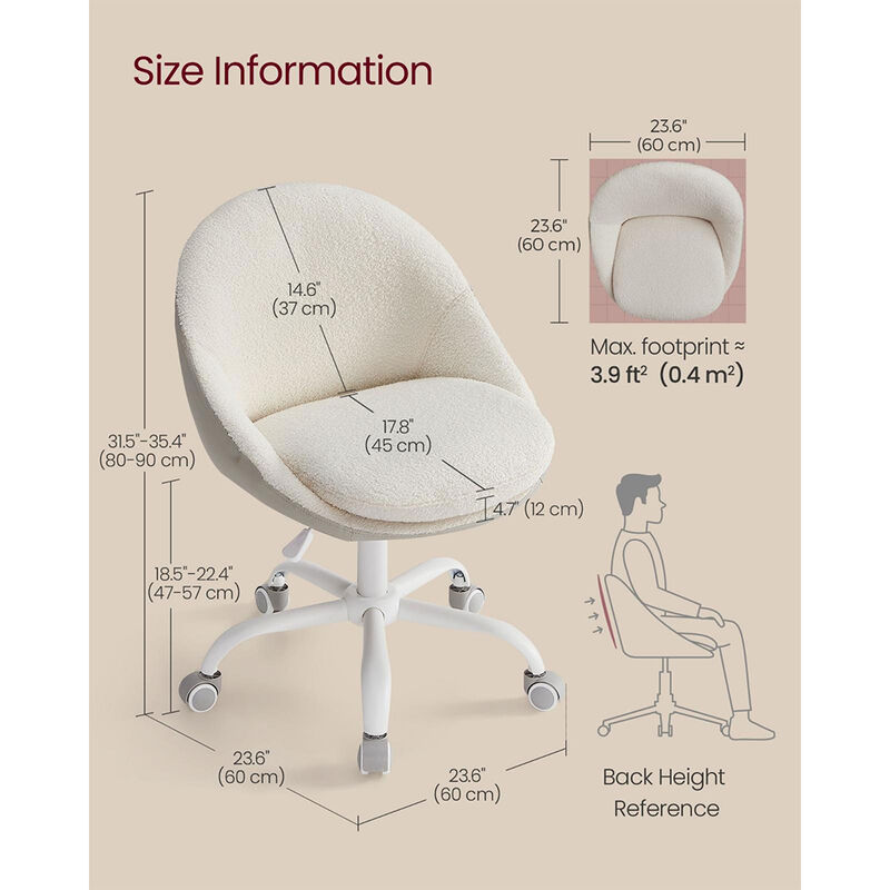 Office Chair with Cotton-Linen Fabric for Comfortable and Stylish Seating