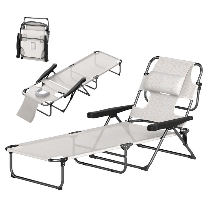 Hivvago Adjustable Reclining Patio Lounge Chair