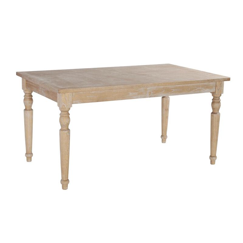 Linon Avalon Light Natural Brown Rectangle Table
