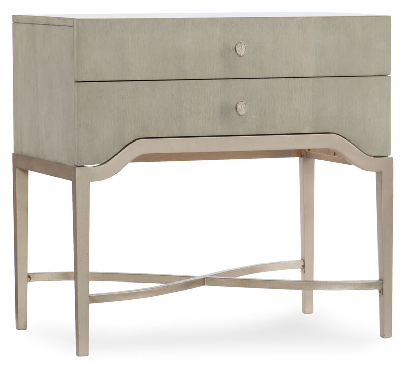 Elixir Two-drawer Nightstand in Light Wood
