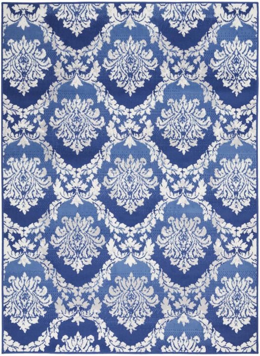 HomeRoots Damask Distressed Area Rug