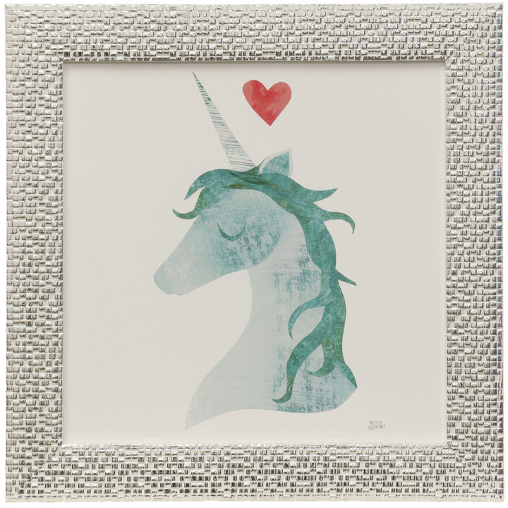 Unicorn Magic II Hearts Framed Print