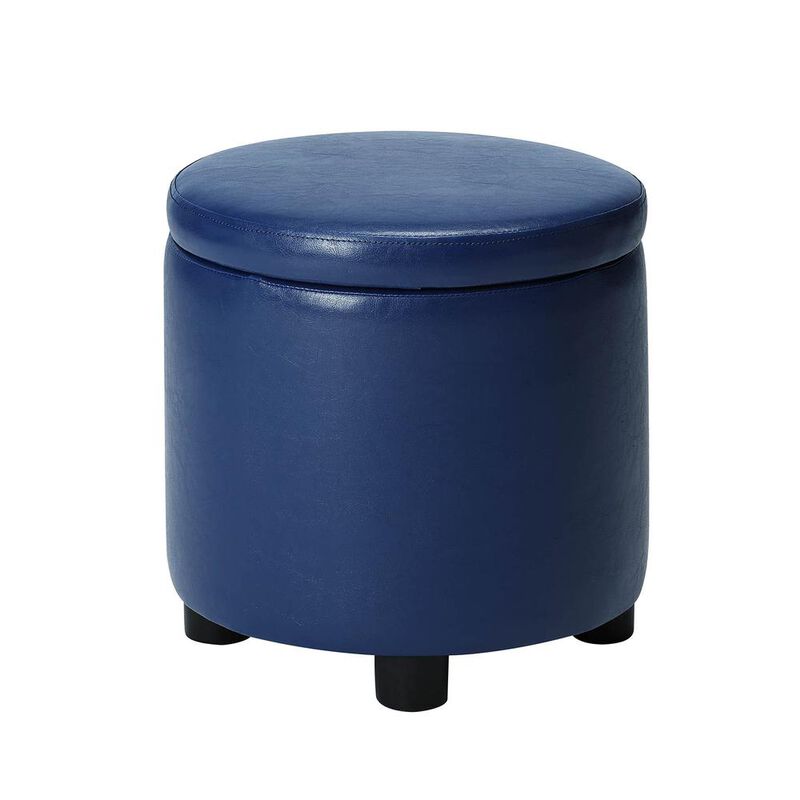Convience Concept, Inc. Designs 4 Comfort Round Accent Storage Ottoman with Reversible Tray Lid