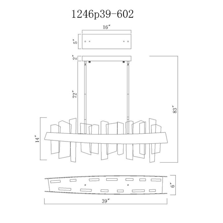 CWI Lighting Guadiana 39 in LED Satin Gold Chandelier