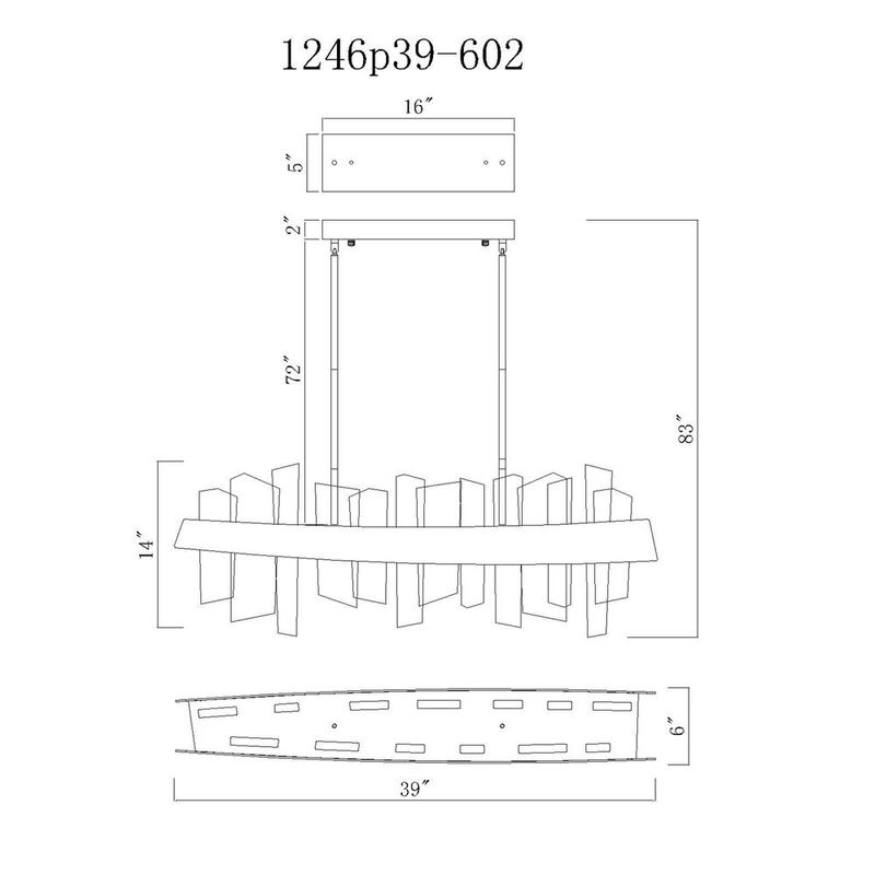 CWI Lighting Guadiana 39 in LED Satin Gold Chandelier