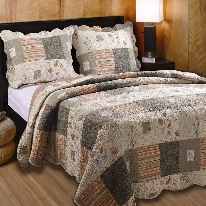 QuikFurn Twin size 100% Cotton Oversized Quilt Set with Sham Southwest Style