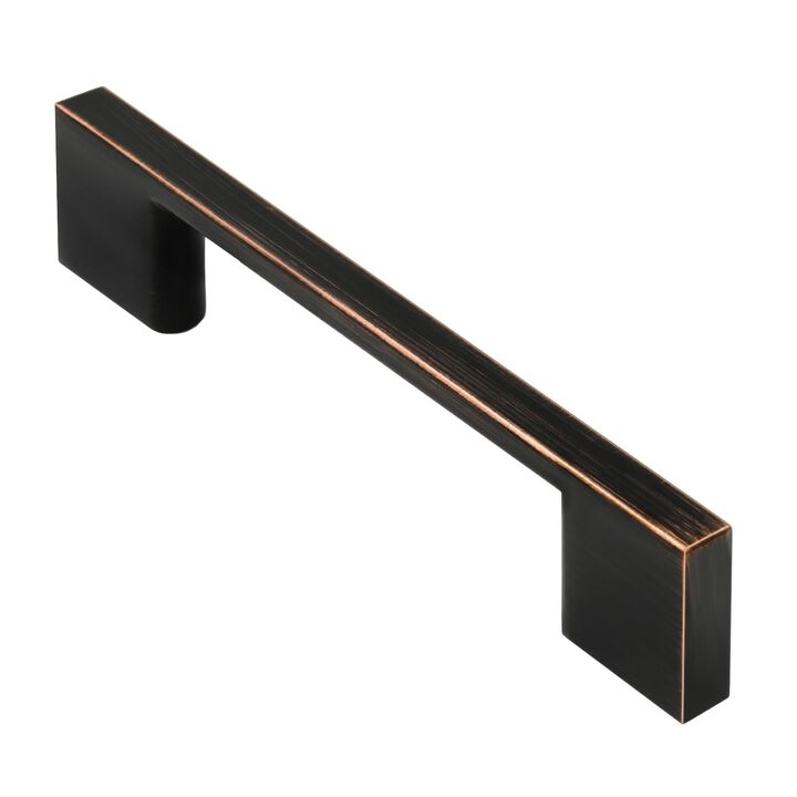 Alzassbg 5 Pack Oil Rubbed Bronze Cabinet Pulls, 3-3/4 Inch(96mm) Hole Centers Rectangle Cabinet Handles Kitchen Pulls for Drawe